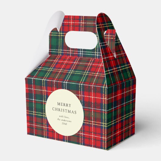 Classic Tartan Plaid Holiday Cookie Bedankdoosjes (Voorkant Zijde)