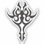 Classic Tattoo Inspired Line Art Design Sticker (Voorkant)