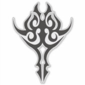 Classic Tattoo Inspired Line Art Design Sticker (Voorkant)