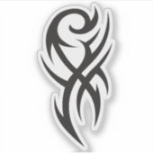 Classic Tattoo Inspired Line Art Design Sticker (Voorkant)