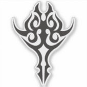 Classic Tattoo Inspired Line Art Design Sticker (Voorkant)