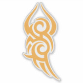 Classic Tattoo Inspired Line Art Design Sticker (Voorkant)