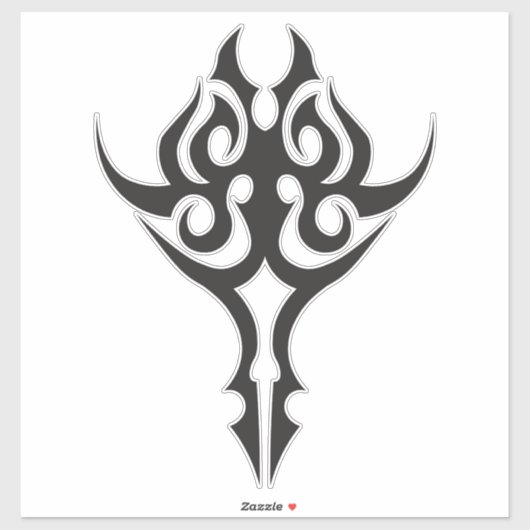 Classic Tattoo Inspired Line Art Design Sticker (Vel)