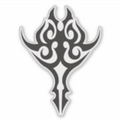 Classic Tattoo Inspired Line Art Design Sticker (Voorkant)