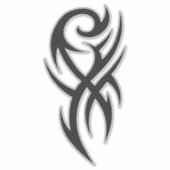 Classic Tattoo Inspired Line Art Design Sticker (Voorkant)