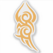 Classic Tattoo Inspired Line Art Design Sticker (Voorkant)