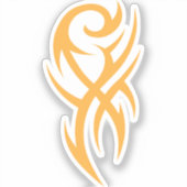 Classic Tattoo Inspired Line Art Design Sticker (Voorkant)