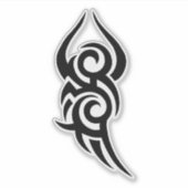 Classic Tattoo Inspired Line Art Design Sticker (Voorkant)