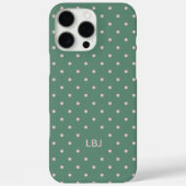 Classic Teal Pink Custom Monogram Polka Dot  Case-Mate iPhone Case (Achterkant)