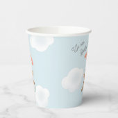 Classic Teddy Bear Pastel Barly Wait Baby shower Papieren Bekers (Links)