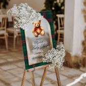 Classic Teddy Bear Preppy Baby Shower Welcome