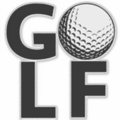 Classic Teeing It Up Golf Sticker (Voorkant)