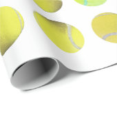 Classic Tennis Ball Pattern Player White Cadeaupapier (Rol Hoek)