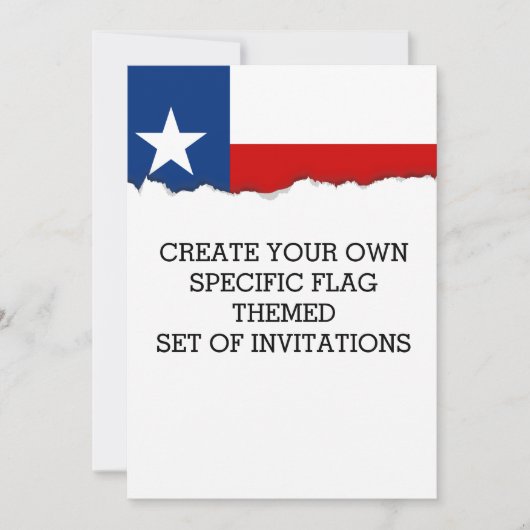 Classic Texas State Flag Kaart (Voorkant)