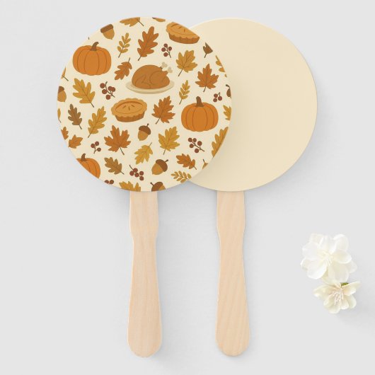 Classic Thanksgiving patterned Handwaaier (Voorkant en achterkant)