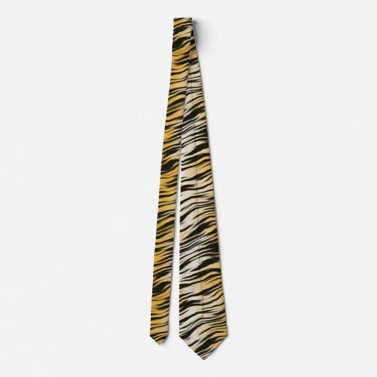 Classic Tiger Stripes Print Pattern Stropdas (Achterkant)