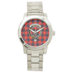 Classic Timeless Clan Abernethy Tartan Pset Gift Horloge