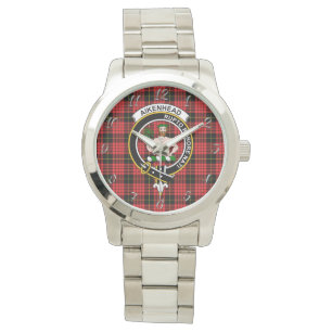 Classic Timeless Clan Aikenhead Tartan Pset Gift Horloge