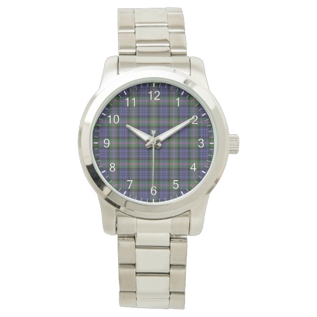 Classic Timeless Clan Baird Tartan Pset Gift Horloge (Voorkant)