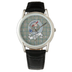 Classic Timeless Clan Balfour Badge Tartan Horloge
