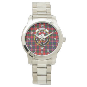 Classic Timeless Clan Belshes Tartan Badge Pset Horloge
