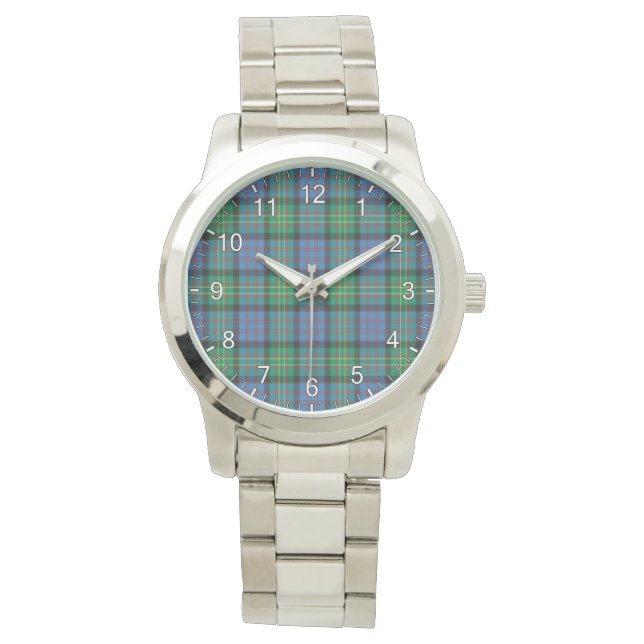 Classic Timeless Clan Bowie Tartan Pset Gift Horloge (Voorkant)