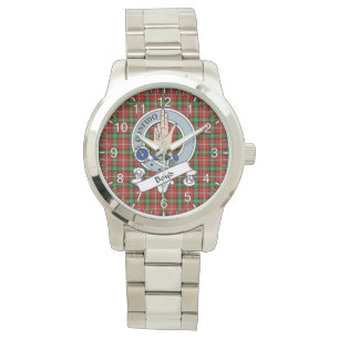 Classic Timeless Clan Boyd Badge Tartan Pset Gift Horloge