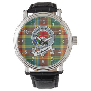 Classic Timeless Clan Buchanan Old Sett Bad Tartan Horloge