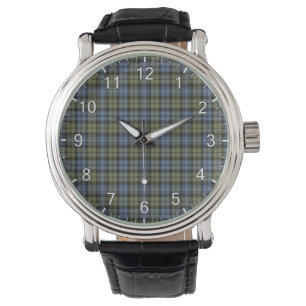 Classic Timeless Clan Campbell Faded Tartan Pset Horloge