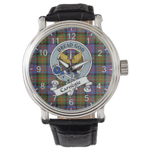 Classic Timeless Clan Carnegie Ancient Badge Tarta Horloge