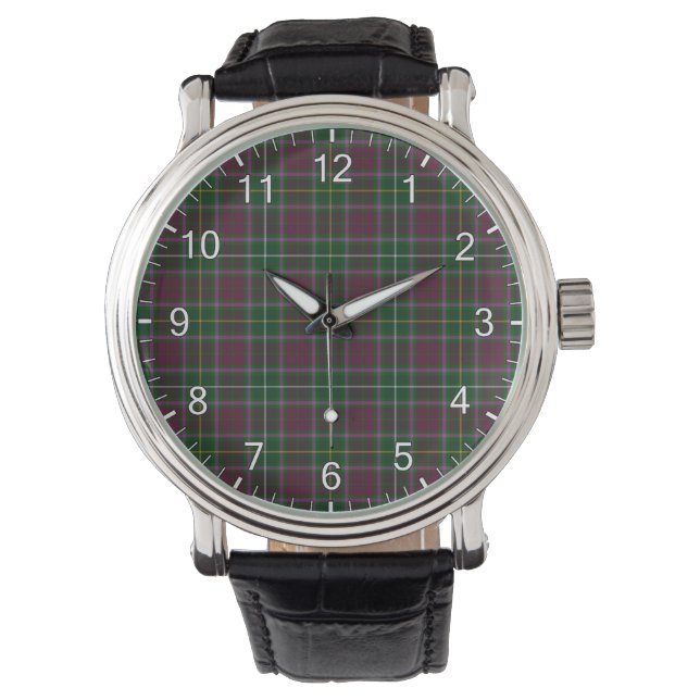 Classic Timeless Clan Carruthers Tartan Pset Gift Horloge (Voorkant)