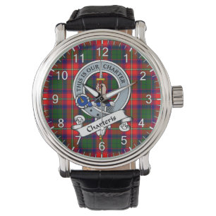 Classic Timeless Clan Charteris Badge Tartan Watch Horloge