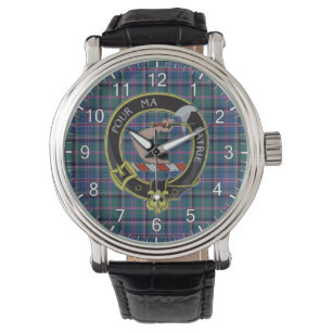Classic Timeless Clan Cooper Tartan Badge Pset Horloge