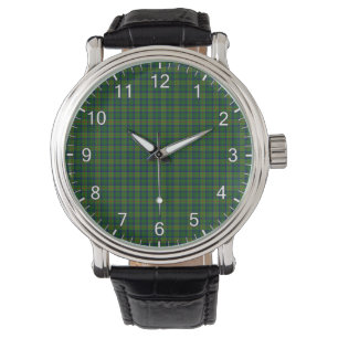 Classic Timeless Clan Cranstoun Modern Tartan Plai Horloge