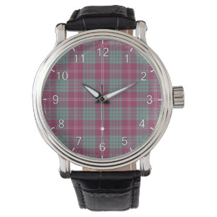 Classic Timeless Clan Crawford Ancient Tartan Plai Horloge