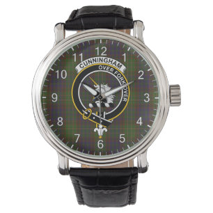 Classic Timeless Clan Cunningham Hunting Tartan Ba Horloge