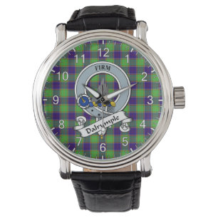 Classic Timeless Clan Dalrymple Badge Tartan Watch Horloge