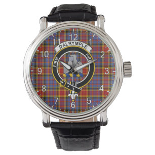 Classic Timeless Clan Dalrymple Organische Tartan Horloge