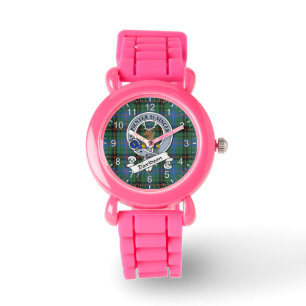 Classic Timeless Clan Davidson Ancient Badge Tarta Horloge