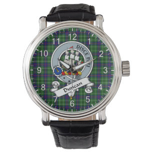 Classic Timeless Clan Duncan Modern Badge Tartan Horloge