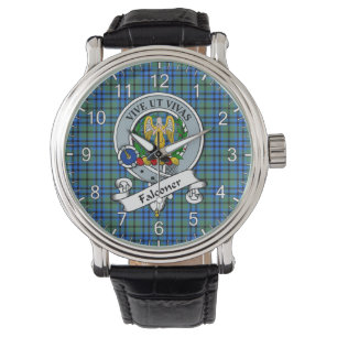 Classic Timeless Clan Falconer Badge Tartan Watch Horloge