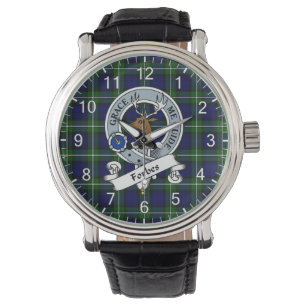 Classic Timeless Clan Forbes Badge Tartan Watch Horloge