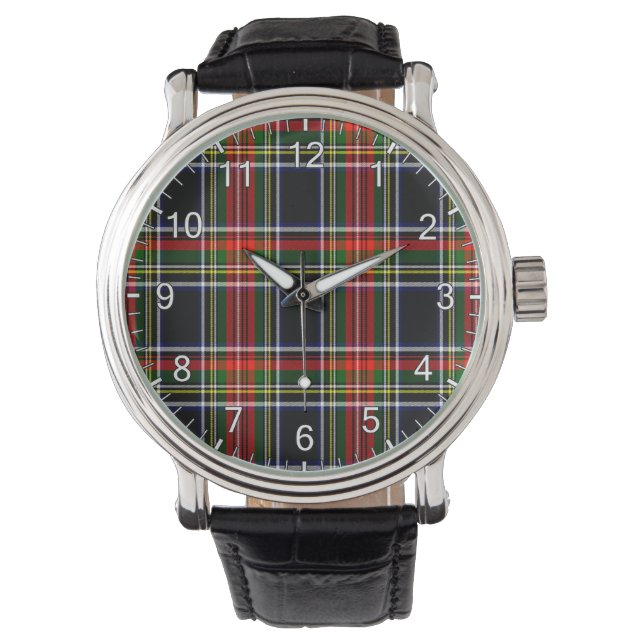 Classic Timeless Clan Francis Tartan Pset Gift Horloge (Voorkant)
