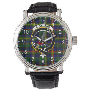 Classic Timeless clelland Tartan Badge Pset Horloge