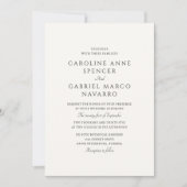 Classic Traditional Formal Wedding Invitation (Devant)