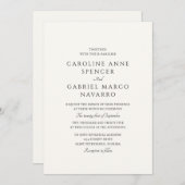 Classic Traditional Formal Wedding Invitation (Devant / Derrière)