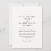 Classic Traditional Formal Wedding Invitation Kaart (Voorkant)