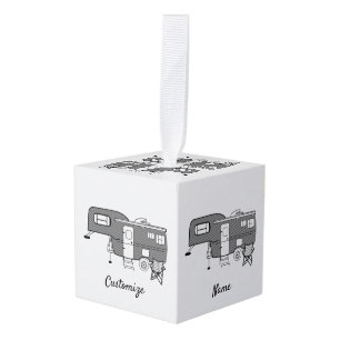 Classic Travel Caravan Thunder_Cove Kubus Ornament