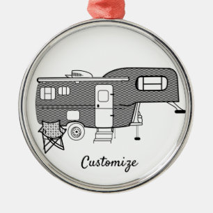 Classic Travel Caravan Thunder_Cove Metalen Ornament
