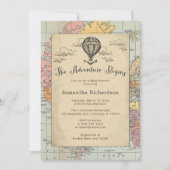 Classic Travel Worl Baby Shower Invitation (Devant)